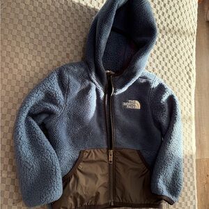 The North Face Navy and Black Hooded Fleece
